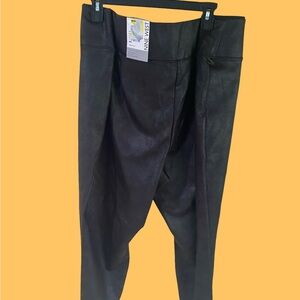 Nine West Black  Leather Look Leggings